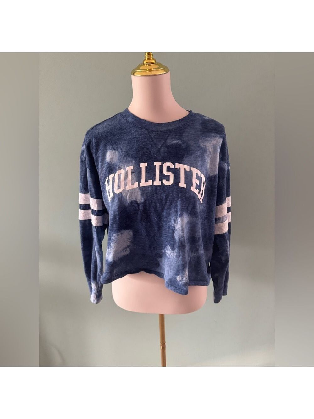 Hollister Blue Tie-Dye Long Sleeve Tee